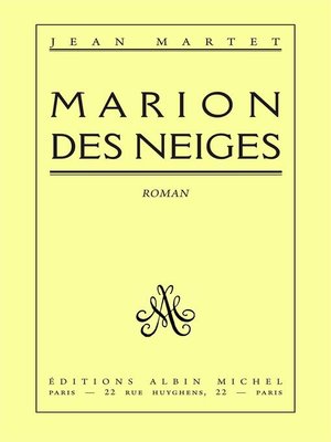 cover image of Marion des neiges